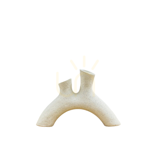 Sprawdź Wazon ceramiczny Gallery Direct Jago mały biały 29 × 6 × 20 cm