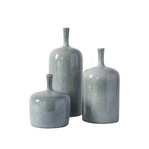 Zestaw 3 ozdób ceramicznych Gallery Direct Vormark niebieski 5055999222235 small 0
