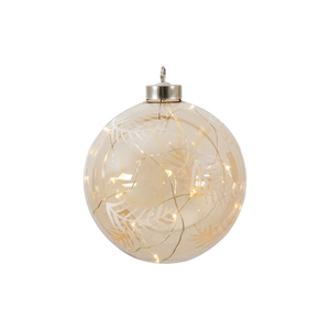 Bombka LED bursztynowa z piór Gallery Direct 12x12x14 cm small 0