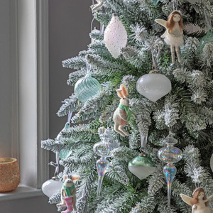 Ozdoby choinkowe zające narciarskie białe 2 szt. Gallery Direct 5059413755064 small 2