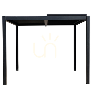 Pergola ogrodowa Gallery Direct Messina czarna aluminiowa 3x4 m small 0