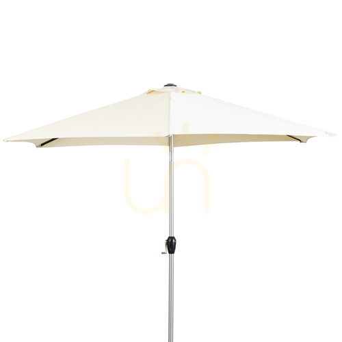 Sprawdź Parasol ogrodowy Gallery Direct Vazzano 2,7 m kremowy mechanizm korbowy