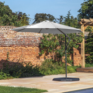 Parasol ogrodowy wspornikowy Gallery Direct Vazzano 3 m szary small 1