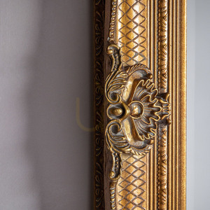 Lustro prostokątne Gallery Direct Abbey Gold złote barokowe 109,5x79 cm small 3