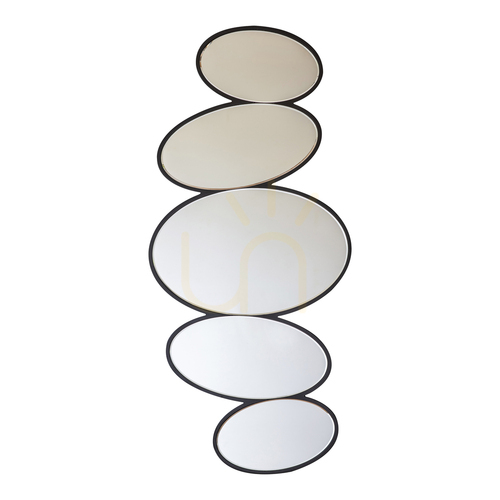Sprawdź Lustro Gallery Direct Anderson Pebble Stack czarne 54x118 cm
