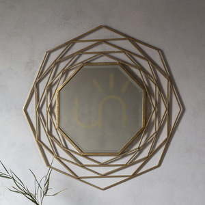 Lustro ścienne ośmiokątne Gallery Direct Estella Gold 91x91 cm złota rama 1 Lustro ścienne ośmiokątne Gallery Direct Estella Gold 91x91 cm złota rama small 1