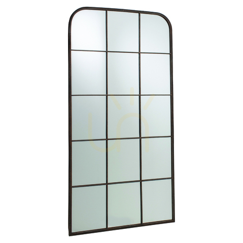 Sprawdź Lustro ścienne Gallery Direct Rochester czarne metalowe 127 × 61 cm
