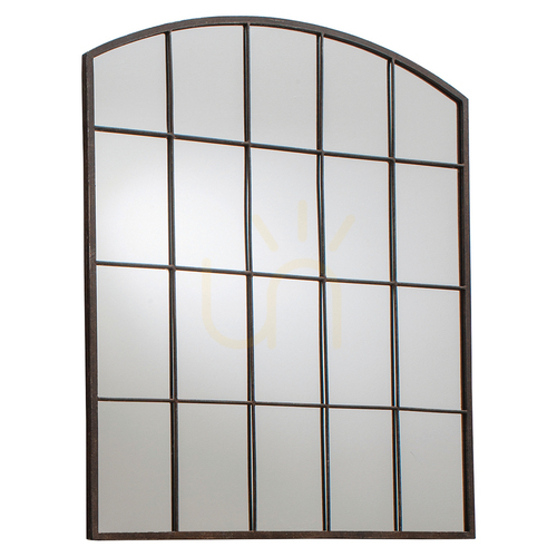 Sprawdź Lustro okienne Gallery Direct Rockford czarne metalowe 91x76 cm
