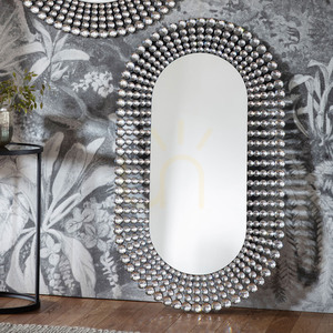 Lustro owalne glamour srebrne Gallery Direct Sharrington 70x121 cm 1 Lustro owalne glamour srebrne Gallery Direct Sharrington 70x121 cm small 1