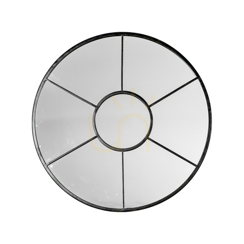 Sprawdź Lustro okrągłe Gallery Direct Valence czarne 60x60 cm okienne 5059413407406