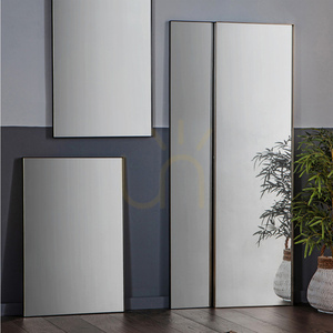 Lustro stojące ścienne Gallery Direct Hurston czarne metalowe 50x170 cm small 1