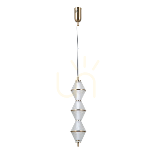 Sprawdź Lampa Wisząca Italux Fuente LED Złota 3-punktowa PND-34395-3V-HBR