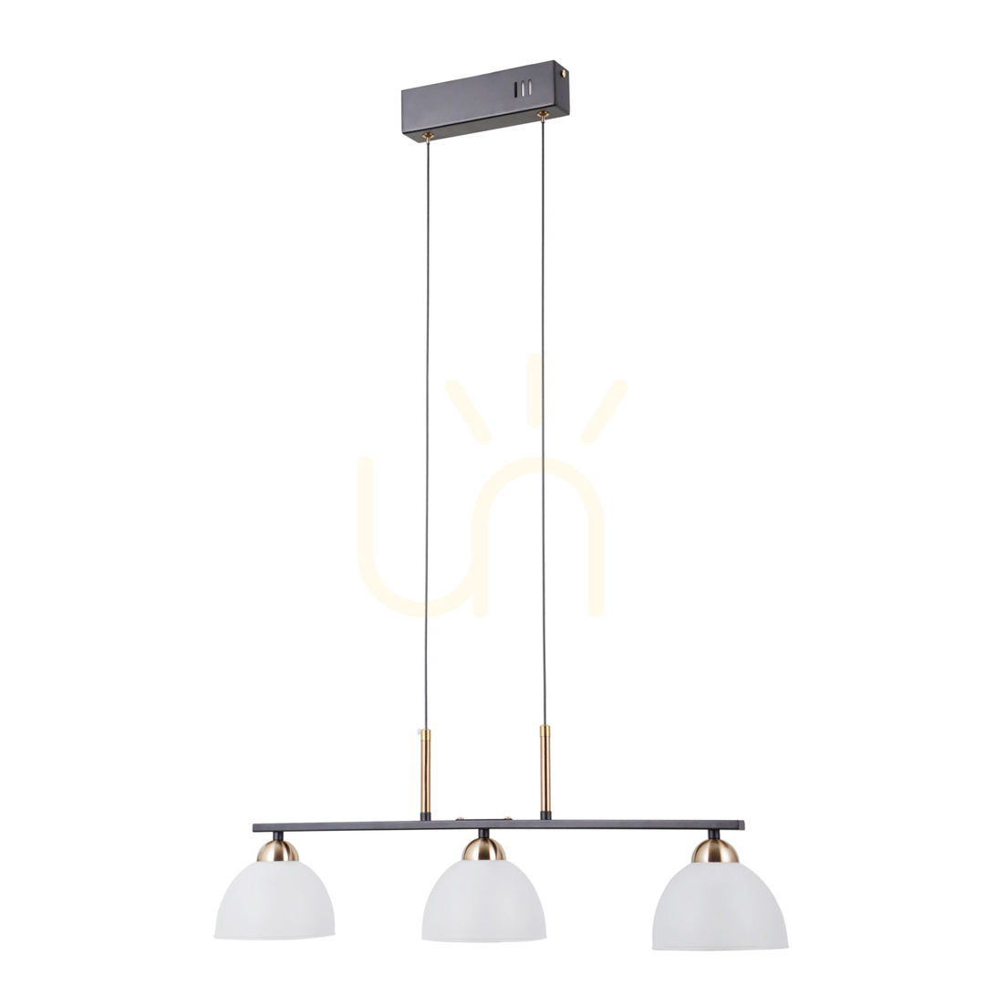 Sprawdź Lampa Wisząca Italux Montiela LED 3-punktowa Czarna Szklana PND-34374-3-BK Lampa Wisząca Italux Montiela LED 3-punktowa Czarna Szklana PND-34374-3-BK