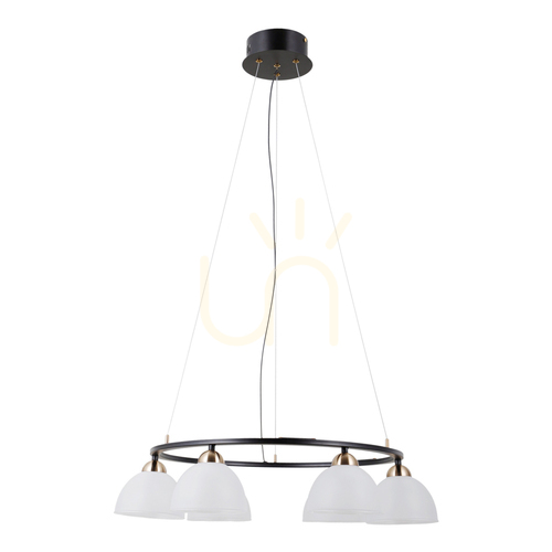 Sprawdź Lampa Wisząca Italux Montiela LED 6-punktowa Czarna Szklana PND-34374-6-BK