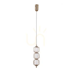 Lampa Wisząca Italux Pedro LED 3-punktowa Złota PND-34405-3V-HBR small 0