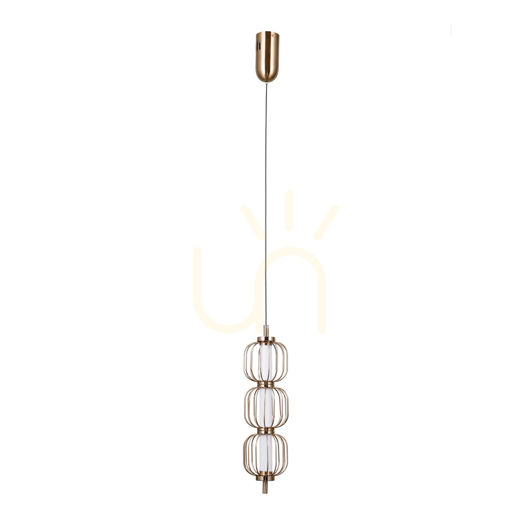 Sprawdź Lampa Wisząca Italux Pedro LED 3-punktowa Złota PND-34405-3V-HBR Lampa Wisząca Italux Pedro LED 3-punktowa Złota PND-34405-3V-HBR