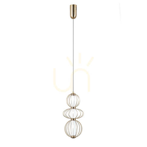 Sprawdź Lampa Wisząca Italux LED Złota 3-punktowa PND-344221-3V-HBR