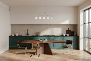 Lampa wisząca Italux SIMONA PND-40814-5-HBR złota 5xE14 kryształowa listwa 85 cm small 1