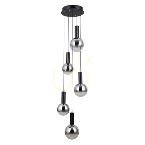 Sprawdź Lampa Wisząca Italux Strela LED Czarna 5-punktowa 35 cm PND-34378-5S-BK