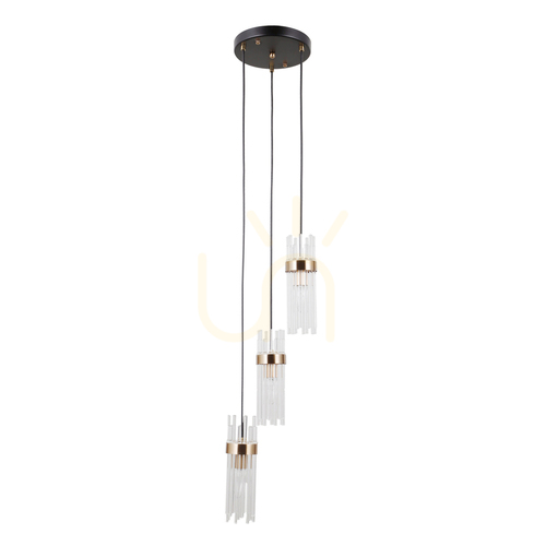 Sprawdź Lampa wisząca Italux Taraso 3xE14 czarna złota szklana PND-40760-3-BK-HBR