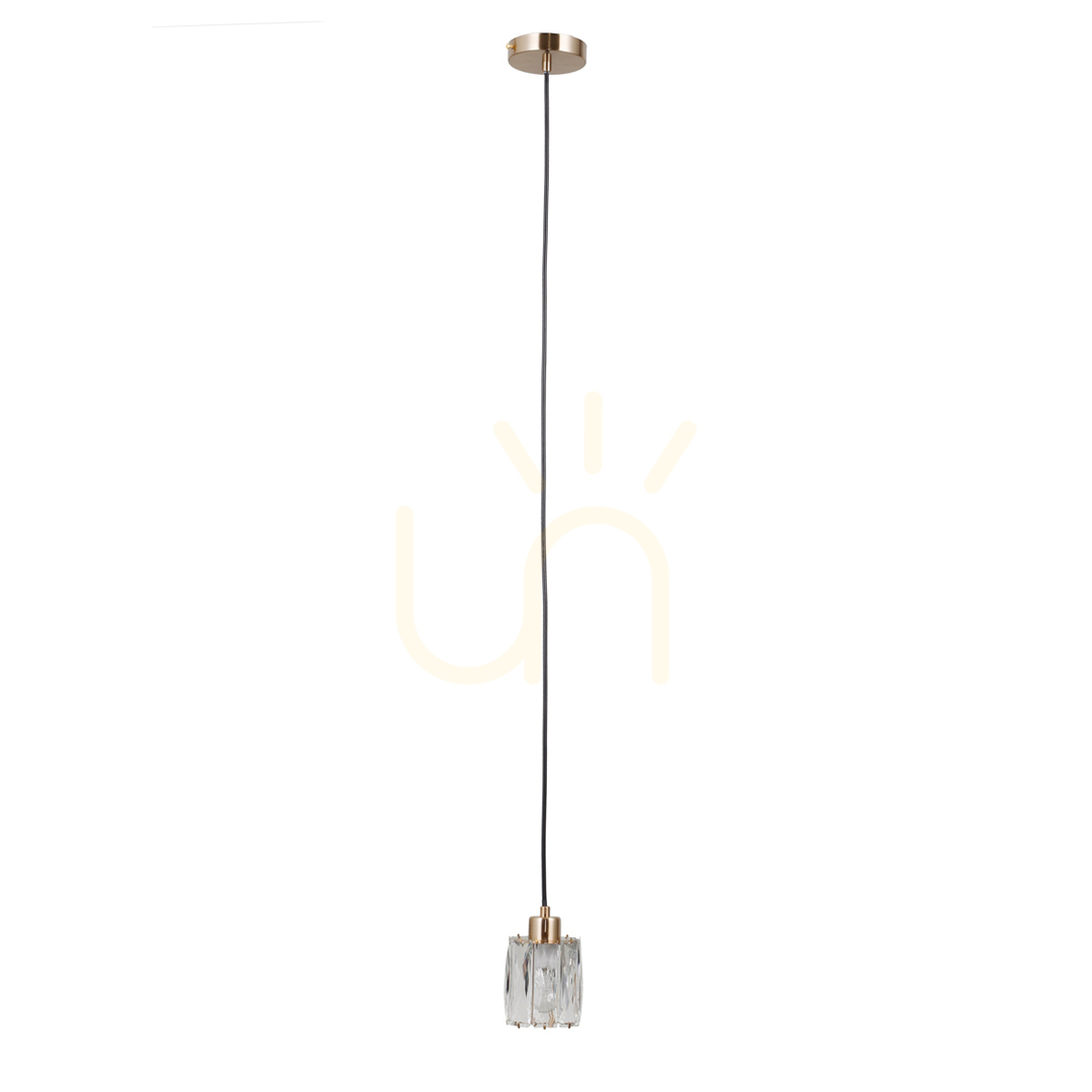 Sprawdź Lampa wisząca Italux Torno złota szklana E14 PND-40813-1-HBR Lampa wisząca Italux Torno złota szklana E14 PND-40813-1-HBR