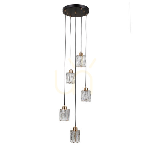 Sprawdź Lampa wisząca Italux Torno czarna 5-punktowa E14 PND-40813-5R-BK-HBR