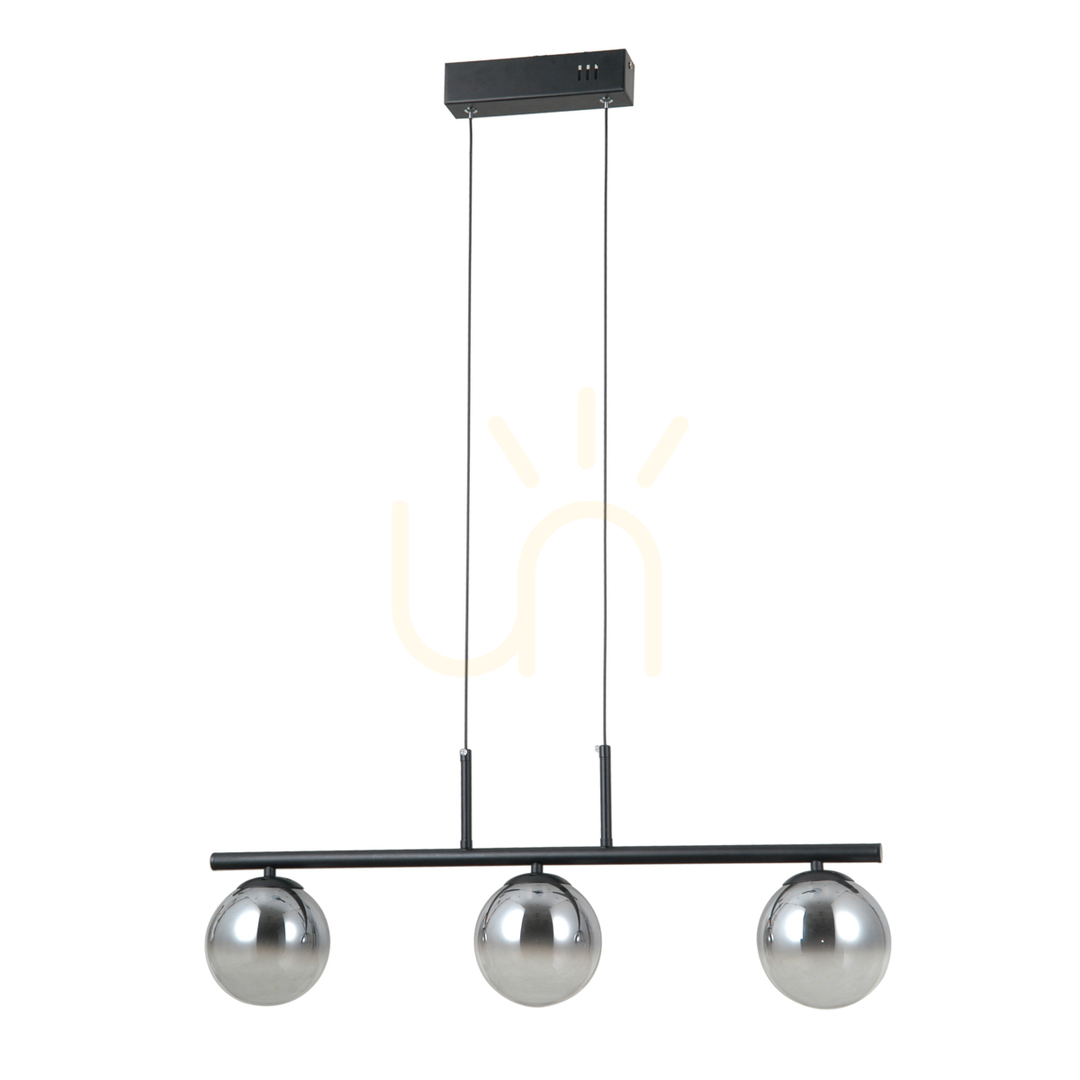 Sprawdź Lampa wisząca Italux Velada LED 3x15W czarna szkło PND-34381-3-BK Lampa wisząca Italux Velada LED 3x15W czarna szkło PND-34381-3-BK