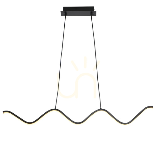 Sprawdź Lampa wisząca Step into Design ZIGZAG czarna LED 13 W 1300 lm 3000 K 90 cm