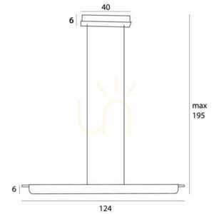 Lampa wisząca Max Light JO-JO P0596 czarno-złota 124 cm LED 40W small 4