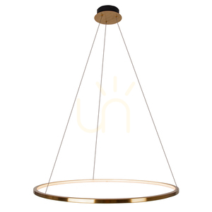 Lampa wisząca Max Light Queen P0494 złoty szczotkowany 70 cm LED 23W small 0