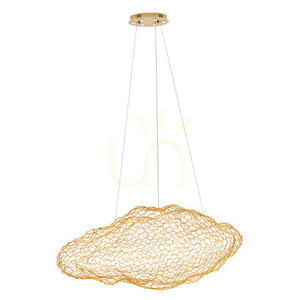 Lampa wisząca Max Light Stardust P0432D złota 7-punktowa LED 95 cm small 1