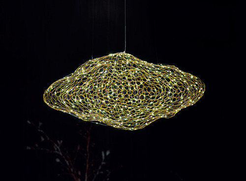 Sprawdź Lampa wisząca Max Light Stardust P0432D złota 7-punktowa LED 95 cm