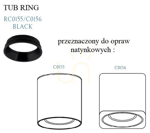 Sprawdź Pierścień ozdobny do plafonu Max Light TUB RC0155/C0156 czarny aluminium