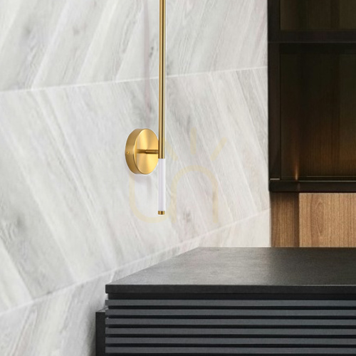 Sprawdź Lampa ścienna FRESCO LED złota 125 cm