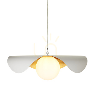 Lampa wisząca ENZO biało złota 40 cm small 3