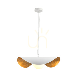 Lampa wisząca ENZO biało złota 40 cm small 0
