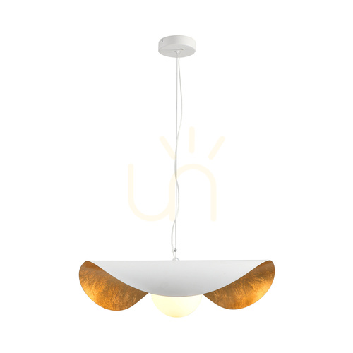 Sprawdź Lampa wisząca ENZO biało złota 60 cm