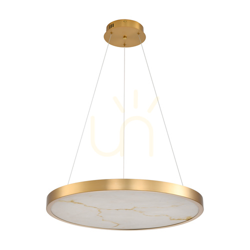 Sprawdź Lampa wisząca ALCHEMY LED złoty alabaster 60 cm