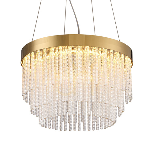 Sprawdź Lampa wisząca GLORIA LED kryształowa złota 40 cm