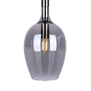 Lampa wisząca MiLAGRO Lugano czarna ze szkłem dymionym 3×E14 ML8814 3 Lampa wisząca MiLAGRO Lugano czarna ze szkłem dymionym 3×E14 ML8814 small 3