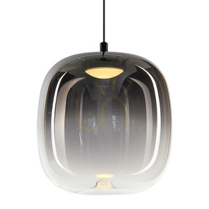 Lampa wisząca LED Milagro VASO 2 SMOKED ML1400 czarna, szkło dymione, 4 W small 1