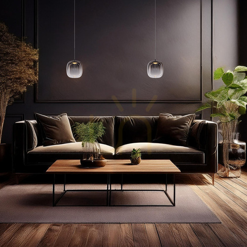 Sprawdź Lampa wisząca LED Milagro VASO 2 SMOKED ML1400 czarna, szkło dymione, 4 W