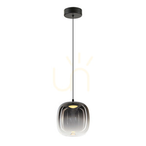 Lampa wisząca LED Milagro VASO 2 SMOKED ML1400 czarna, szkło dymione, 4 W small 0