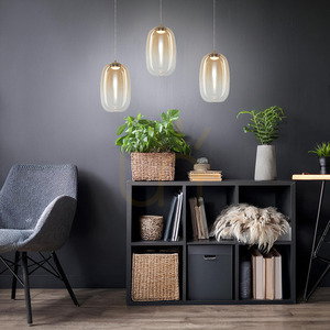 Lampa wisząca Milagro VASO 3 AMBER ML1405, złota, LED 4 W small 2