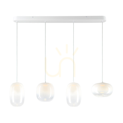 Sprawdź Lampa wisząca VASO Milagro biała 4 szklane klosze LED 15W 89 cm