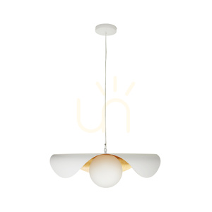 Lampa wisząca ENZO biało złota 80 cm small 10