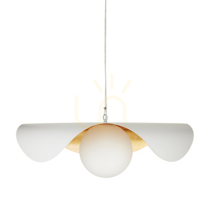 Lampa wisząca ENZO biało złota 80 cm small 11