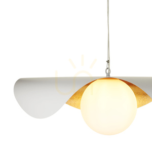 Lampa wisząca ENZO biało złota 80 cm small 12