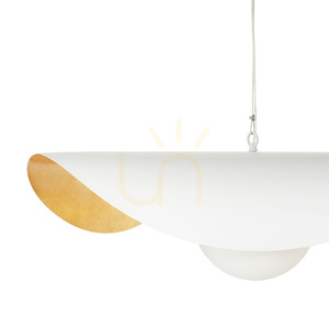 Lampa wisząca ENZO biało złota 80 cm small 2