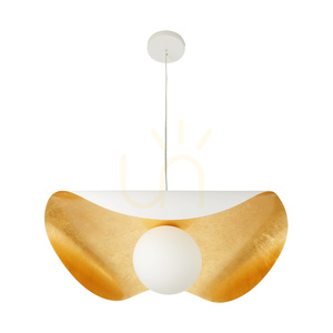 Lampa wisząca ENZO biało złota 80 cm small 3